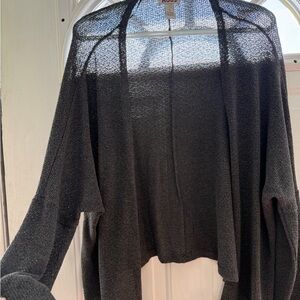 Mudd Women's Charcoal Open-Front Cardigan